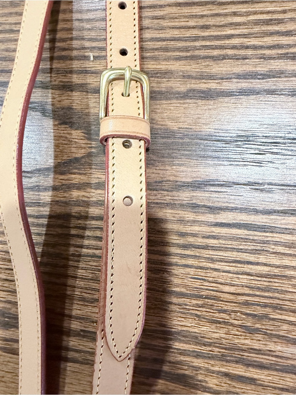 Dooney & Bourke Natural Tan Leather Adjustable Strap with Gold Hardware - Picture 2 of 5